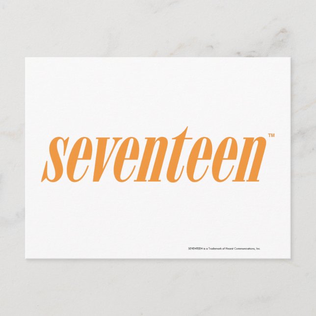 Seventeen Logo-Orange Postcard (Front)