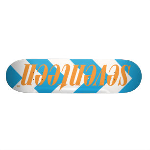 Seventeen Logo- Orange Skateboard