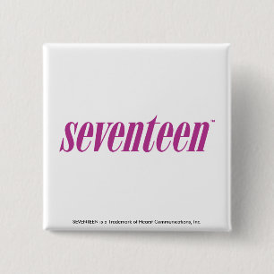 Seventeen  Logo-Purple 15 Cm Square Badge
