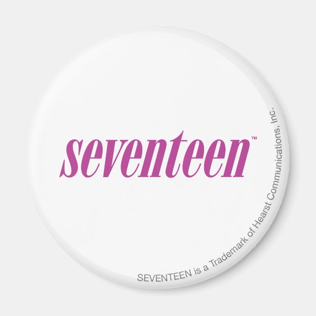Seventeen  Logo-Purple Magnet (Front)