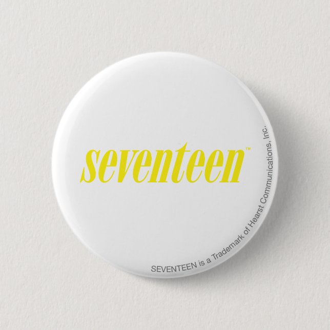 Seventeen Logo-Yellow 6 Cm Round Badge (Front)