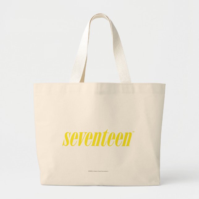Seventeen Logo-Yellow Large Tote Bag (Front)