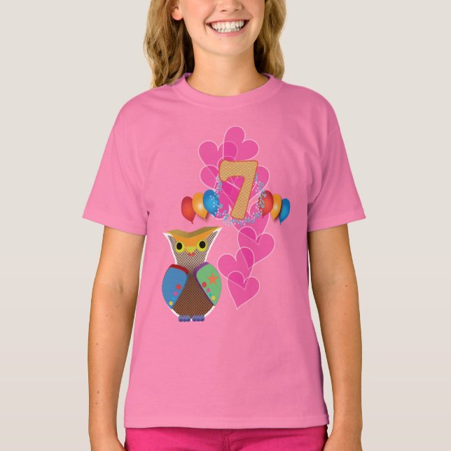 Seventh Birthday :: Owl T-Shirt (Front)