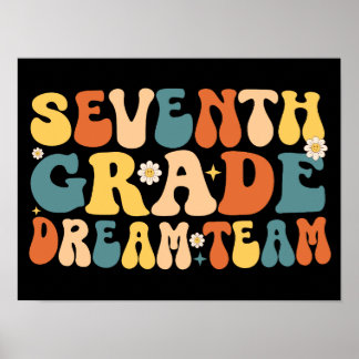 Seventh Grade Dream Team Back To School Poster