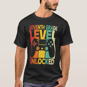 Seventh Grade Level Unlocked First Day Back To Sch T-Shirt