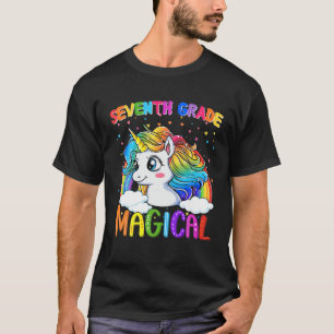 Seventh Grade Magical Unicorn Rainbow Back To Scho T-Shirt