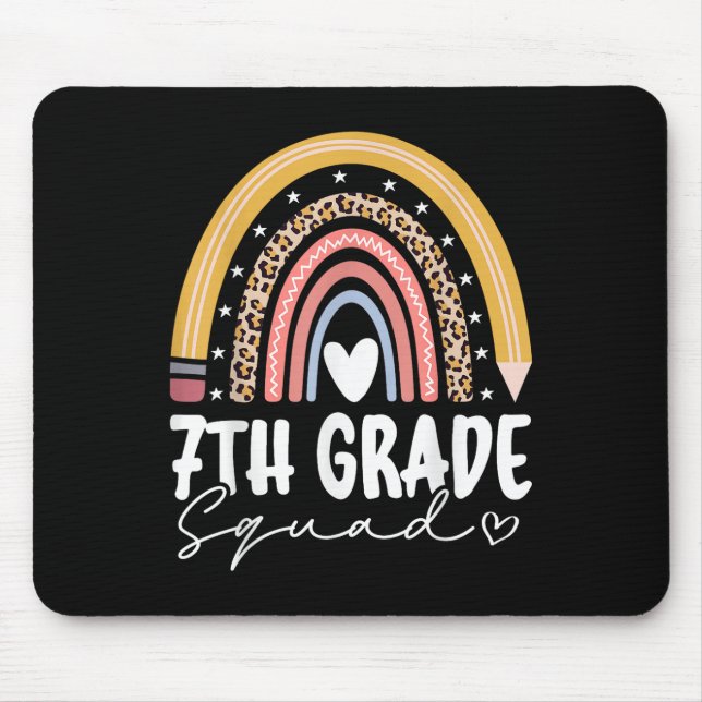 Seventh Grade Squad 7th Grade Team Retro First Day Mouse Pad (Front)