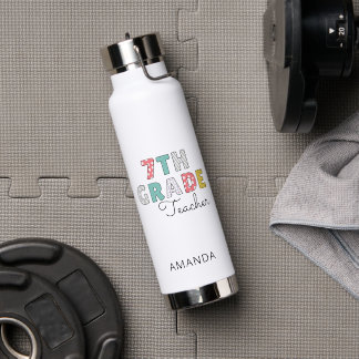 Seventh Grade Teacher Back to School Water Bottle