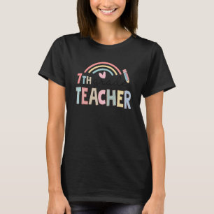 Seventh Grade Teacher Team 7th Grade Squad Rainbow T-Shirt