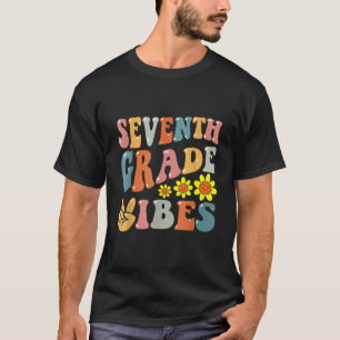 Seventh Grade Vibes Back To School Retro 7th Grade T-Shirt