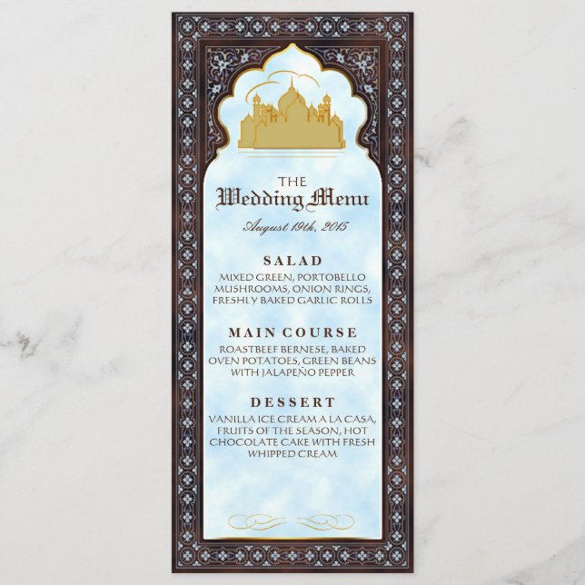 Seventh Heaven - Menu Card (Front)