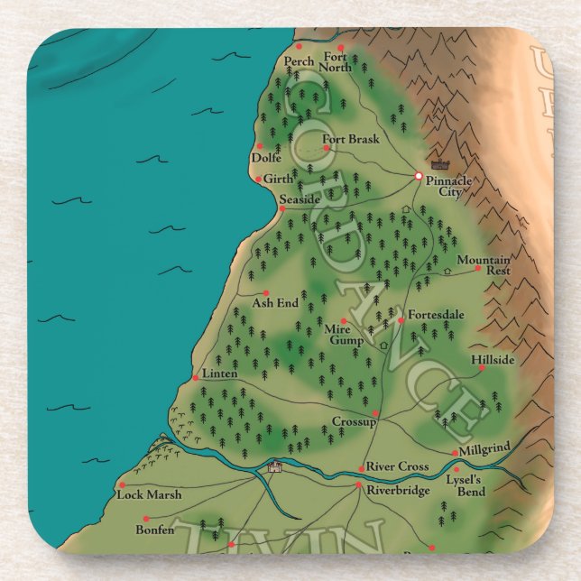 Seventh Night World Map Coaster (Front)