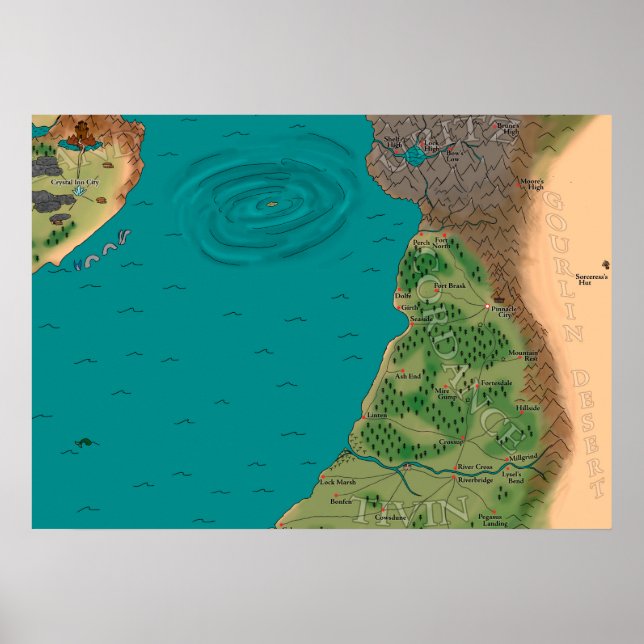 Seventh Night World Map Poster (Front)