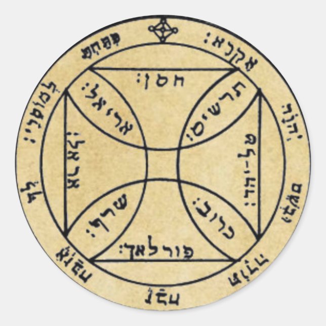Seventh Pentacle of the Sun Classic Round Sticker (Front)