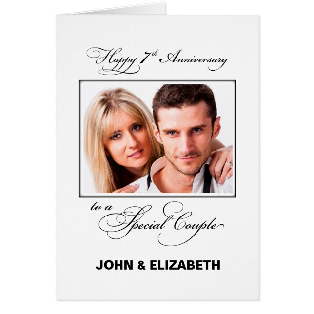 Seventh Wedding Anniversary Custom Name/Photo (Front)