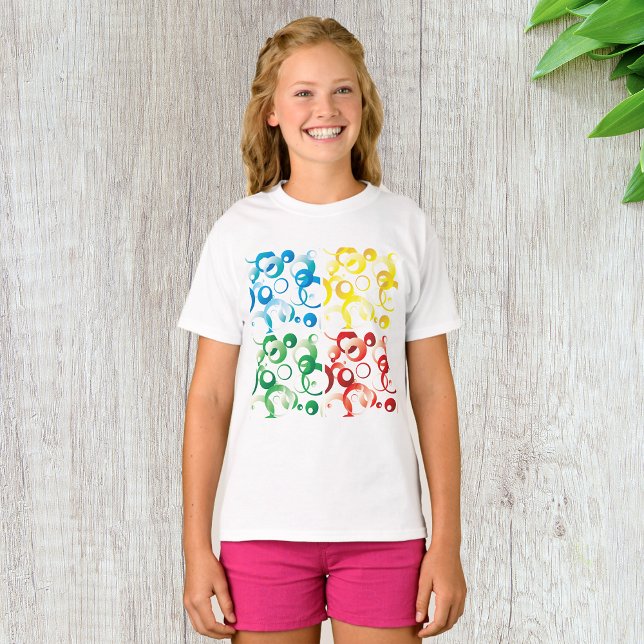 Seventies Colour And Shapes Girls T-Shirt (Creator Uploaded)