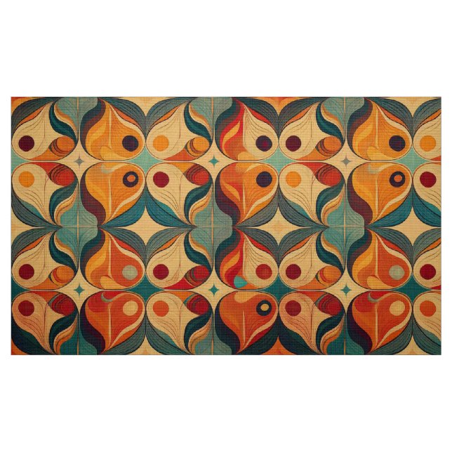 Seventies Geometric pattern 4 Fabric (Fat Quarter)