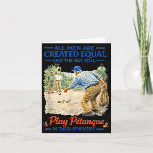 Seventies Men Petanque Bocce Vintage Quote Card