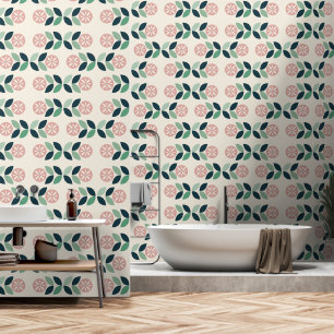 Seventies Mod flower pattern Wallpaper
