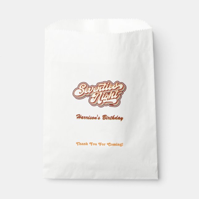 Seventies Night Favour Bags (Front)