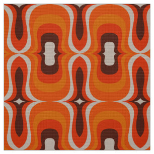 Seventies orange groove pattern fabric
