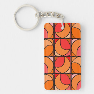 Seventies orange keyring