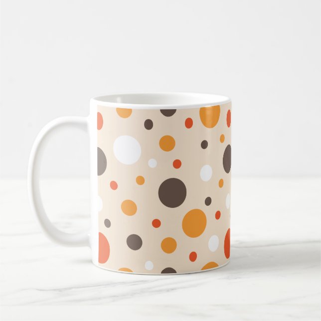 Seventies Retro Dots Coffee Mug (Left)