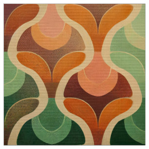 Seventies retro fabric pattern