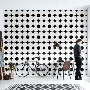 Seventies retro flower pattern wallpaper