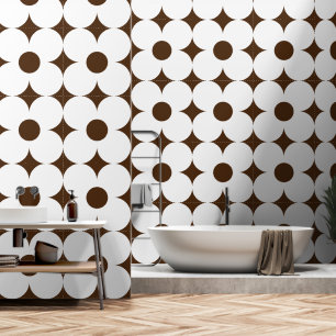 Seventies retro flower pattern wallpaper