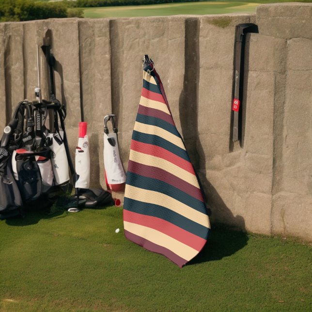 Seventies Stripes Golf Towel (Golf towel)