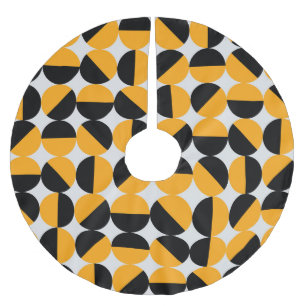 Seventies style, geometric half circles. brushed polyester tree skirt