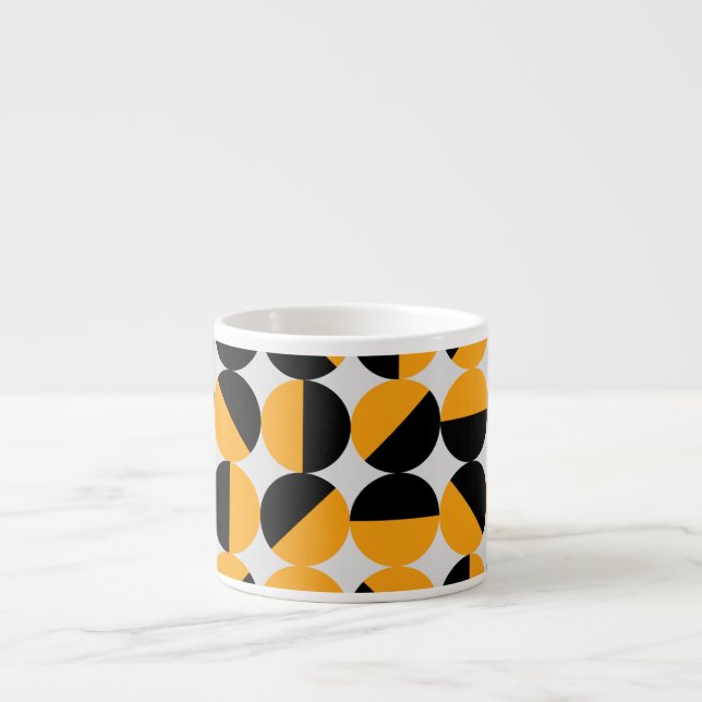 Seventies style, geometric half circles. espresso cup (Front)