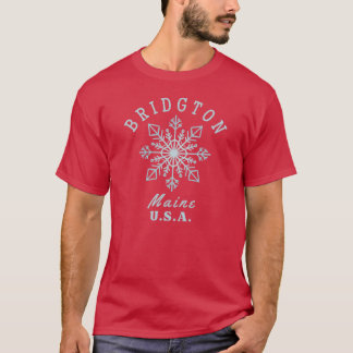 SeventiesStyle Ski Bridgton Maine Ice Blue T-Shirt