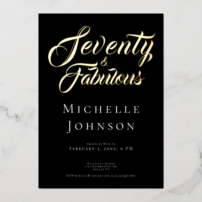 Seventy and Fabulous Minimal Pink 70th Birthday (Front)