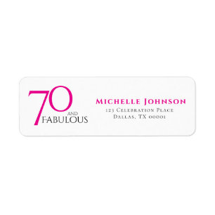 Seventy and Fabulous Minimal Pink 70th Birthday