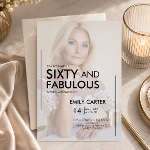 Seventy and Fabulous Photo 70th Birthday Party Invitation