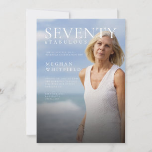 Seventy and Fabulous Photo 70th Birthday Party Invitation