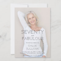 Seventy and Fabulous Photo 70th Birthday Party