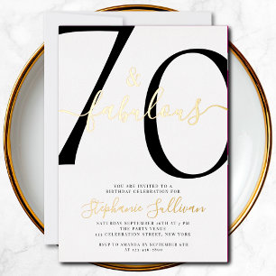 Seventy and Fabulous Script 70th Birthday Party 