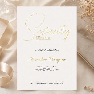 Seventy and Fabulous Script 70th Birthday Party