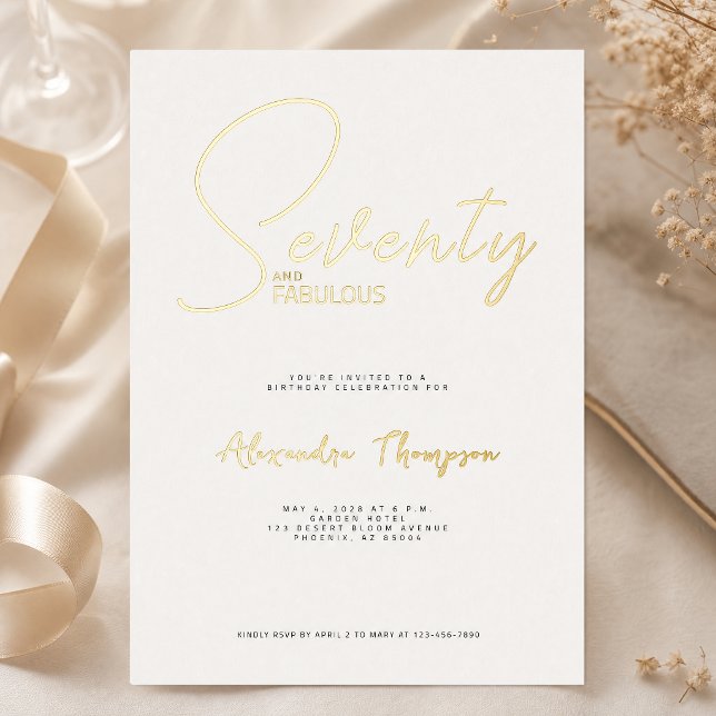 Seventy and Fabulous Script 70th Birthday Party (Creator Uploaded)