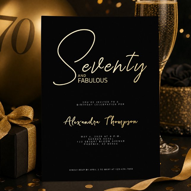Seventy and Fabulous Script 70th Birthday Party (Creator Uploaded)