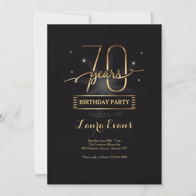 Seventy Years Young Invitation (Front)