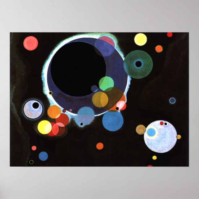 Several Circles, abstract art by Kandinsky, Poster (Front)