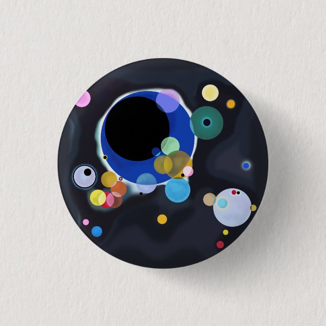 Several Circles, Vassily Kandinsky in digital 3 Cm Round Badge (Front)