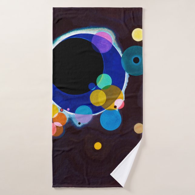 Several Circles, Wassily Kandinsky Bath Towel (Bath Towel)