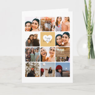 Several Photo Collage Best Friend Happy Birthday Card