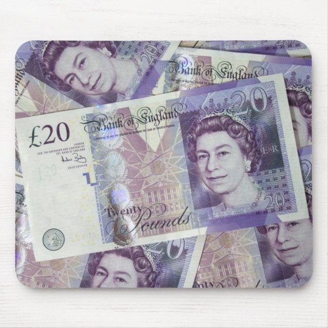 Several Pound Bills New British0 Pounds Money Mouse Pad (Front)