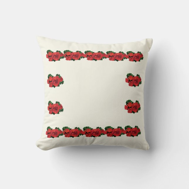 Several Red Geraniums Cushion (Front)